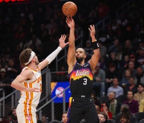 布克31分约翰逊23+18+9 老鹰三人砍20+击败太阳