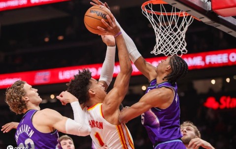 杰伦约翰逊22+16+15兰代尔26+11 老鹰胜爵士