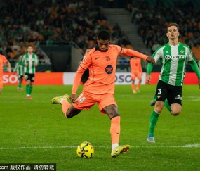 西甲-进球大战!安东尼闪击费兰半场戴帽 巴萨5-3贝蒂斯