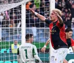 热那亚主场2-1逆转维罗纳，换帅后连战四轮保持不败，暂时脱离意甲降级区